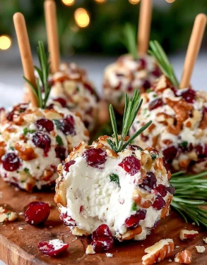 Christmas Cranberry Walnut Cheese Balls