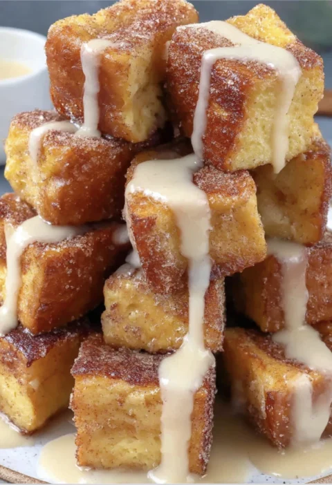 Cinnamon Roll French Toast Bites