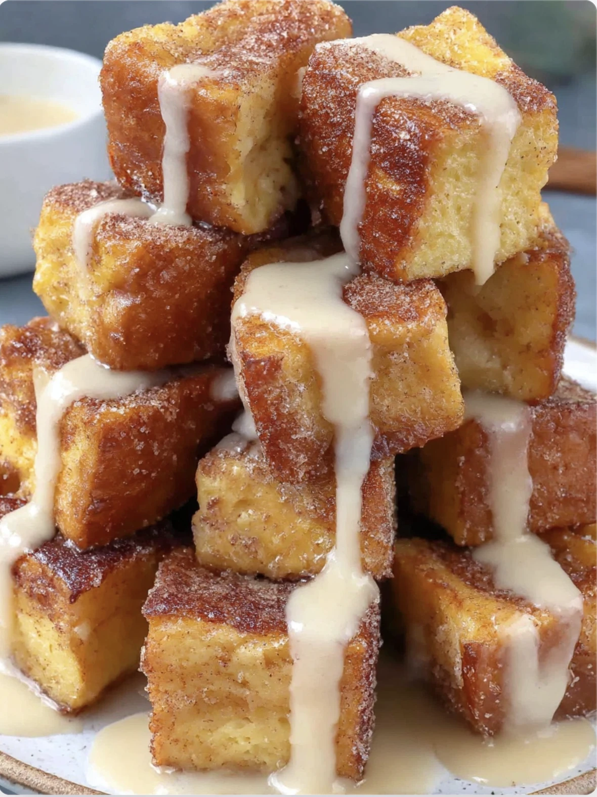 Cinnamon Roll French Toast Bites