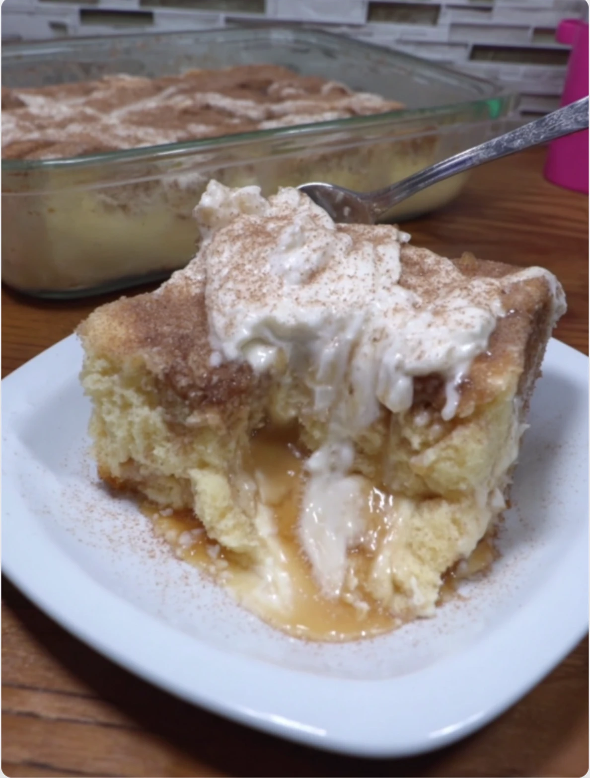 Cinnamon Roll Poke Cake