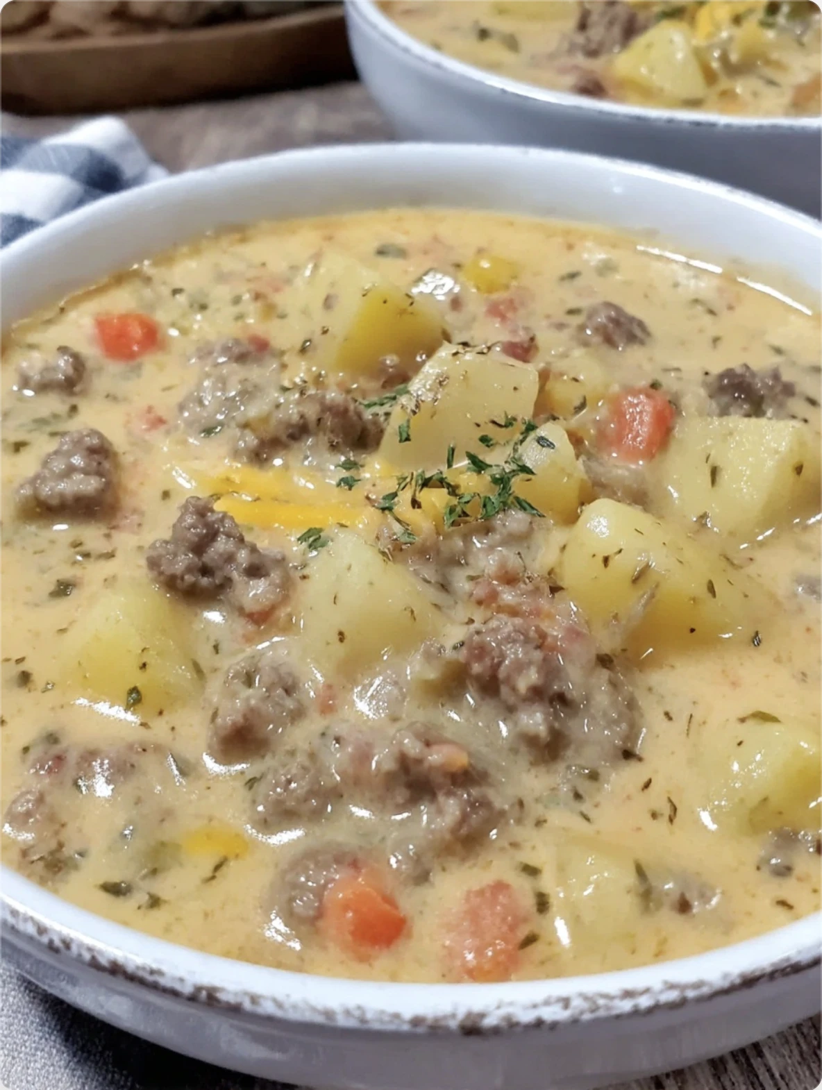 Comforting Crockpot Potato Beef Soup