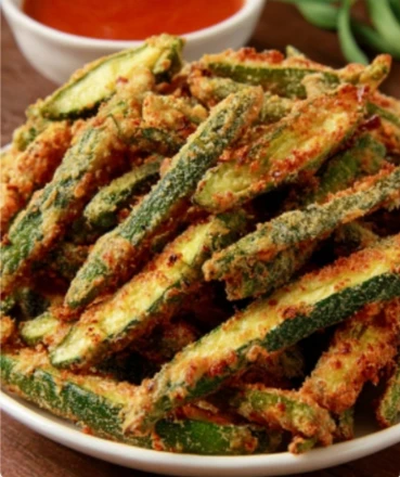 Crispy Light Okra Fries