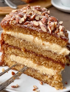 Delicate Creamy Almond Mascarpone Torte