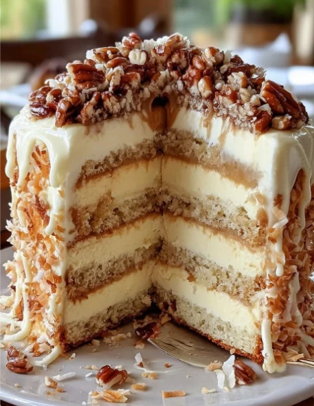 White German Chocolate Cake Cheesecake Center