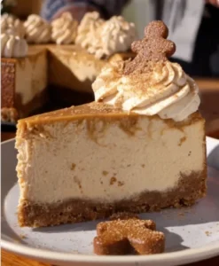 🎄🍰 Festive & Creamy Gingerbread Cheesecake