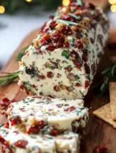 🎄🧀 Festive Holiday Antipasto Cream Cheese Log ✨