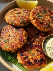 🐟🌿 Fresh & Zesty Mediterranean Salmon Patties