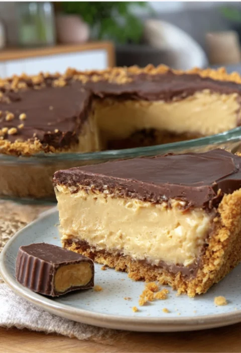 Giant Reeses Peanut Butter Pie