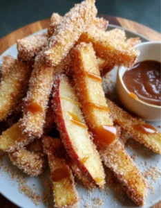 🍎🔥Homemade Crispy Caramelized Apple Fries ✨