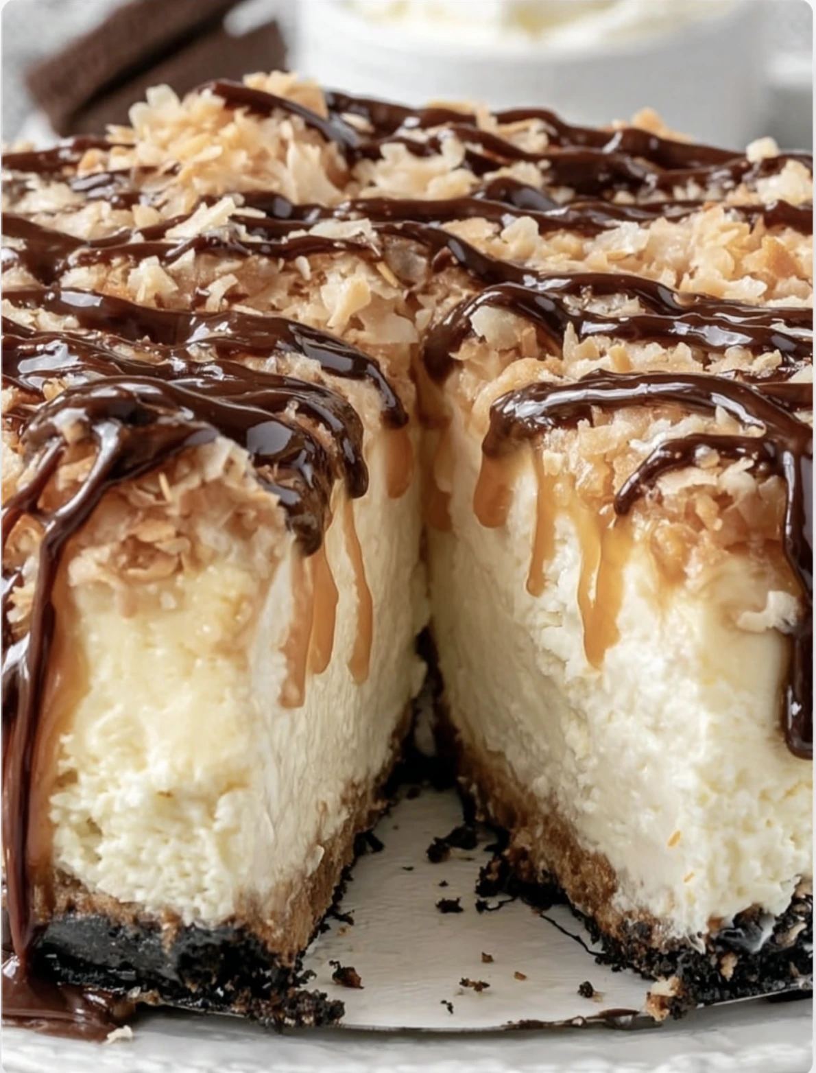Homemade Samoa Cheesecake