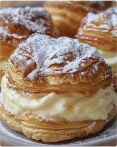 Italian Cream Puffs with Rich Custard Filling