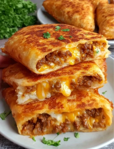 Loaded Cheesy Pocket Tacos