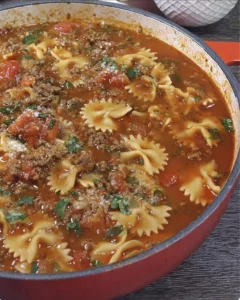 One Pot Lasagna Soup