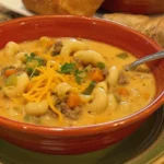 One-Pot Macaroni Cheeseburger Soup
