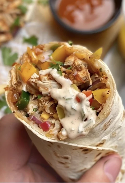 Ranchstyle Chicken Burritos Bell Peppers