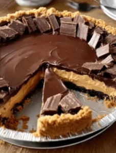 🥜🍫 Rich & Creamy Giant Reese’s Peanut Butter Pie
