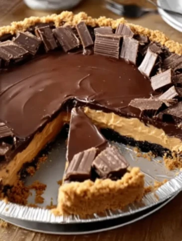Rich Creamy Giant Reeses Peanut Butter Pie