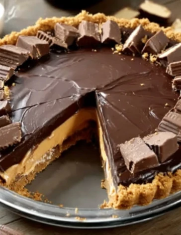 Rich Creamy Giant Reeses Peanut Butter Pie