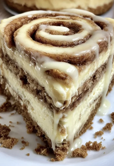 Rich Gooey Cinnamon Roll Cheesecake