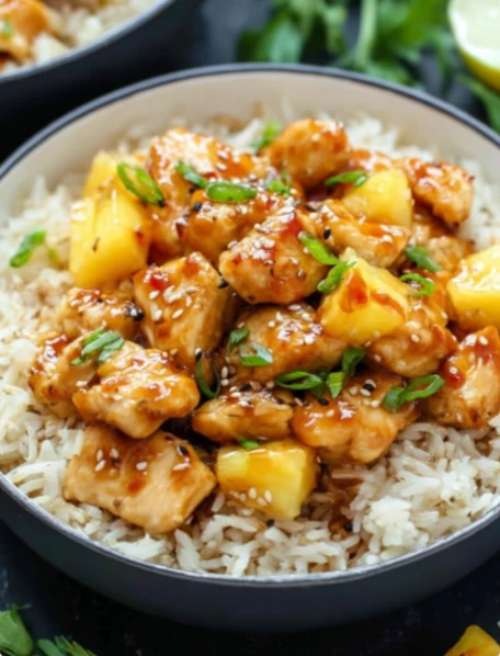 Sweet Savory Pineapple Chicken Rice
