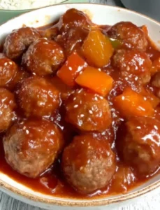 🍍🍖 Sweet & Sour Meatballs ✨