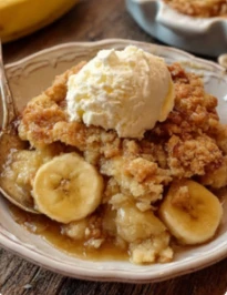 Warm Comforting Southern Banana Cobbler