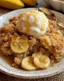 Warm Comforting Southern Banana Cobbler