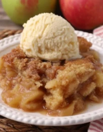 Warm Cozy Apple Crumble Bread Pudding