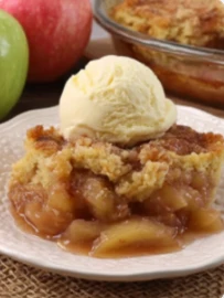 Warm Cozy Apple Crumble Bread Pudding