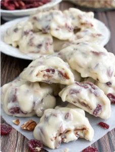 🤍🍫 White Chocolate Cranberry Pecan Clusters