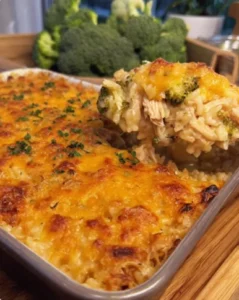 🥦🍗 Wholesome & Creamy Chicken Rice Casserole