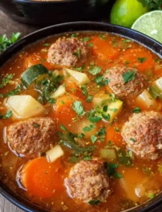 🤤🍲🔥 Yummy Easy Albondigas Soup (Mexican Meatball Soup)