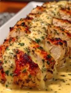 🍗🧄🧀 Yummy & Easy Baked Caesar Chicken with Creamy Garlic Parmesan Sauce