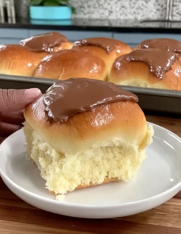 Yummy Boston Cream Pie Stuffed Hawaiian Rolls