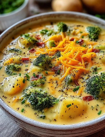Yummy Broccoli Potato Cheddar Soup