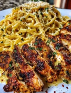 🔥🍗🍝 Yummy & Easy Cajun Chicken with Creamy Parmesan Linguine