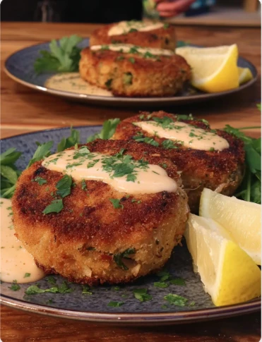 Yummy Cheddar Bay Crab Cakes Lemon Butter Drizzle