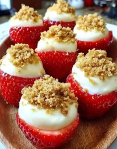 🍓🍰✨ Yummy & Easy Cheesecake Deviled Strawberries