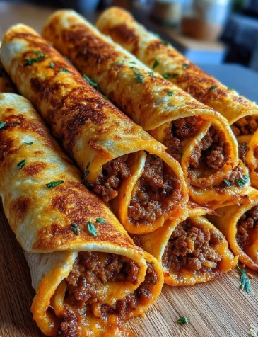 Yummy Cheesy Tortilla Meat Rolls
