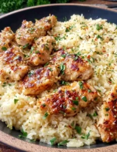 🍗🧄🤍 Yummy & Easy Chicken Scampi with Garlic Parmesan Rice