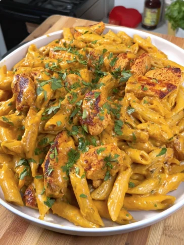 Yummy Chicken Penne Cajun Mozzarella Garlic Butter Sauce