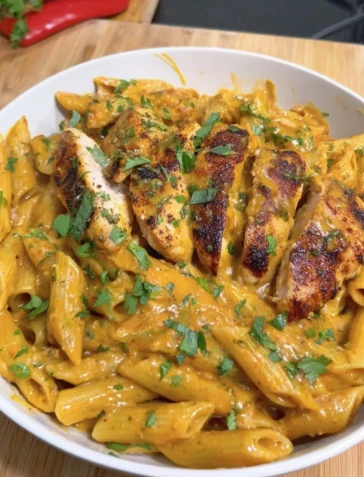 Yummy Chicken Penne Cajun Mozzarella Garlic Butter Sauce