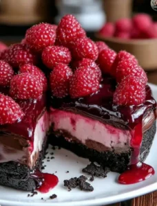 🤤🍫 Yummy Easy Chocolate Raspberry Cheesecake ✨