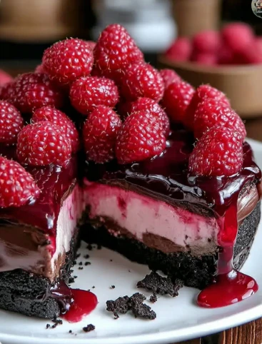 Yummy Chocolate Raspberry Cheesecake