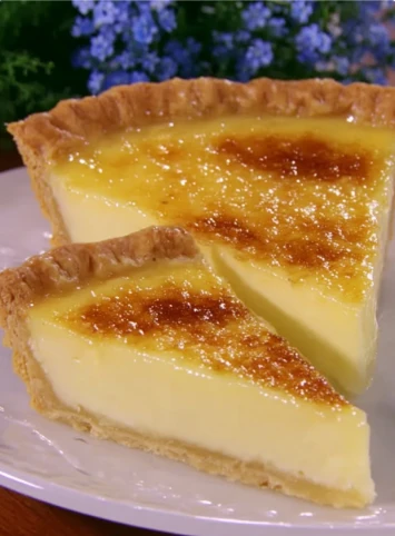 Yummy Cinnamon Vanilla Creamy Custard Pie