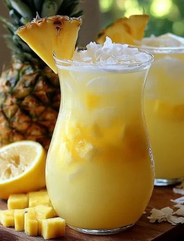 Yummy Coconut Pineapple Lemonade