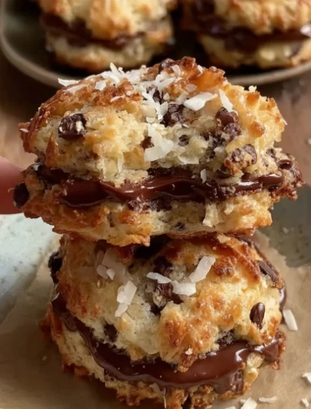 Yummy Coconut Chocolate Chip Macarons