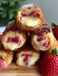 🍓🥧🔥 Yummy & Easy Deep Fried Strawberry Cheesecake Pies