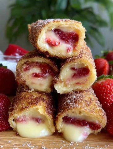 Yummy Deep Fried Strawberry Cheesecake Pies