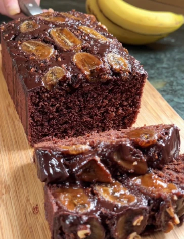 Yummy Double Chocolate Banana Layer Cake